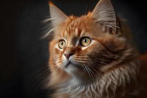 portrait magnifique mignonne Orange chat la photographie photo