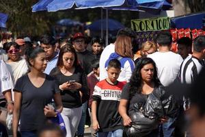 mexico, 3 février 2019 - parc de la ville chapultepec bondé de gens le dimanche photo