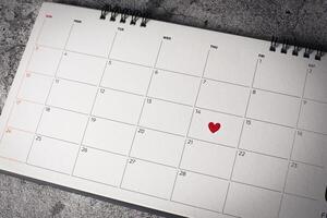 calendrier de la Saint-Valentin photo