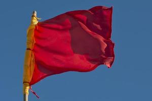 rouge drapeau tissage photo