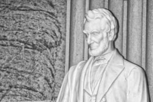 Lincoln statue à l'intérieur Washington Capitole dôme interne vue photo