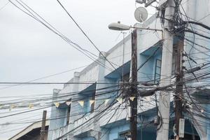 noueux Puissance lignes et câbles dans philippines photo