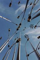 Lampadaires dans la ville de Bilbao, Espagne photo