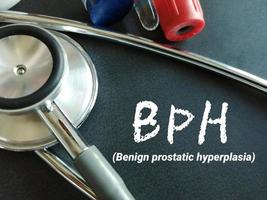 médical conceptuel image avec bph ou bénin prostatique hyperplasie. photo
