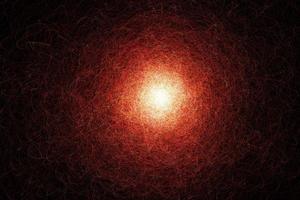 Abstrait illustré numériquement avec orbe rond rouge brillant photo