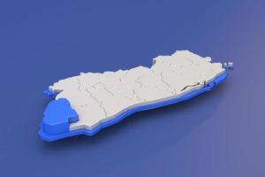 carte de el Salvador Région de ahuachapan sur bleu photo