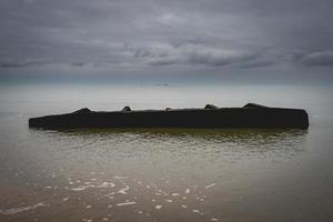 vieux naufrage de monde guerre deux, à le côte de Utah plage, France. photo