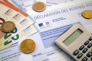 français le revenu impôt forme photo