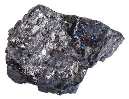 pierre de noir charbon anthracite isolé photo