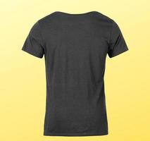 T-shirt maquette avec Jaune Contexte photo