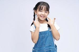 portrait de asiatique enfant sur Contexte photo