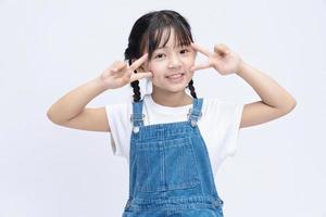 portrait de asiatique enfant sur Contexte photo