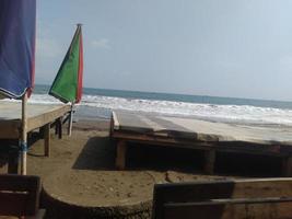 plage avec magnifique vue et le sable photo