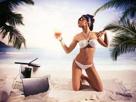 vacances pour femme d'affaires photo