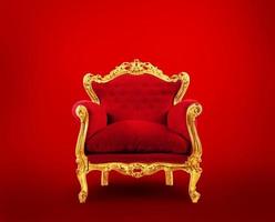 rouge et or luxe fauteuil. concept de Succès photo