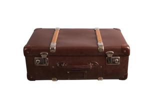 marron ancien cuir valise. Voyage et affaires concept photo