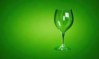 du vin transparent verre sur vert Contexte photo