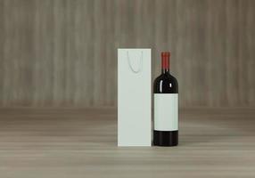 modèle de bouteille de vin photo