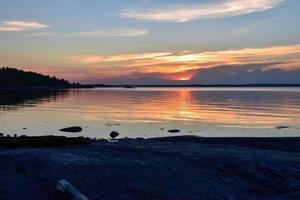 Stockholm Suède archipel îles le coucher du soleil photo