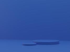 bleu podium abstrait composition pour produit présentation 3d rendre 3d illustration photo