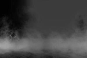 brouillard dans le foncé - fumée sur gris sol - Halloween Contexte génératif ai photo