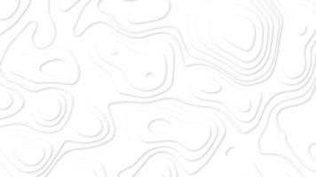 papier blanc coupé fond blanc. décoration abstraite réaliste en papercut texturée avec des couches ondulées et de l'ombre. carte de contour topographique conception graphique de mouvement abstrait tech. photo