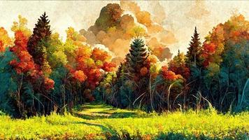 Naturel abstrait coloré paysage illustration conception photo