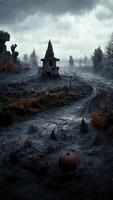 sombre paysage dans honneur de Halloween photo