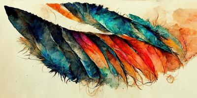 plumes abstrait aquarelle illustration conception photo