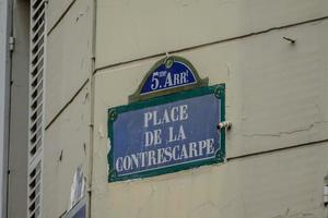 Plaque de rue à paris photo