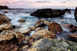 coucher de soleil sur la mer photo