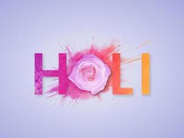 content salut, Holi vœux, Holi Festival et coloré poudre Contexte. photo