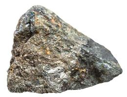 arsénopyrite cristalline pierre isolé sur blanc photo