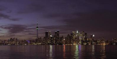 le torotno centre ville horizon dans de bonne heure soir. photo