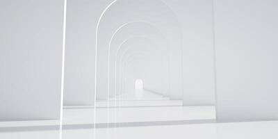 3d le rendu blanc Créatif espace produit cabine Contexte photo
