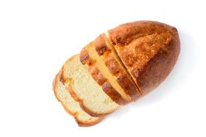 tranché de Frais fait maison français pains isolé sur blanc arrière-plan, photo