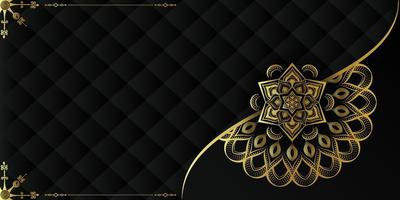 fond de mandala de luxe avec motif arabesque doré style oriental islamique arabe. mandala décoratif pour impression, affiche, couverture, brochure, dépliant, bannière. photo