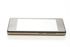 smartphone sur fond blanc photo