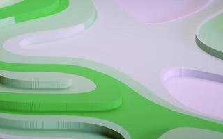 coloré blanc et vert abstrait Contexte avec rond forme, couche modèle. 3d rendre illustration. photo