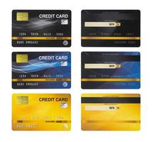 jeu de cartes de crédit isolé sur fond blanc photo