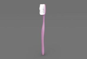 dent brosse minimal 3d illustration sur blanc Contexte. photo