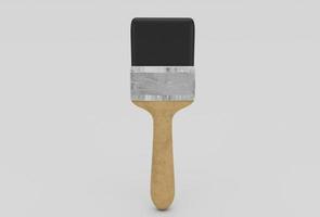 peindre brosse minimal 3d illustration sur blanc Contexte. photo