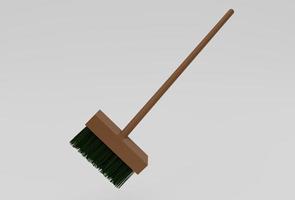 plate-forme brosse ou lavage brosse minimal 3d illustration sur blanc Contexte. photo