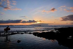 coucher de soleil sur la mer photo