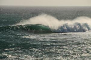 énormes vagues de la mer photo