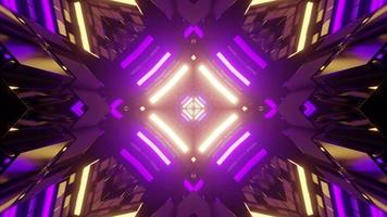 fond géométrique avec des néons en illustration 3d photo
