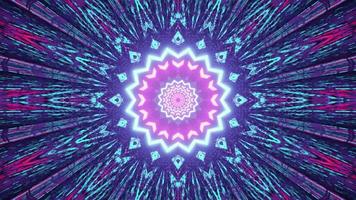 Illustration 3D du motif kaléidoscope multicolore photo