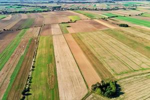 vue aérienne des champs agricoles photo