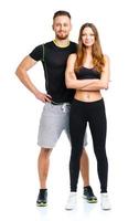 sport couple - homme et femme après aptitude exercice photo