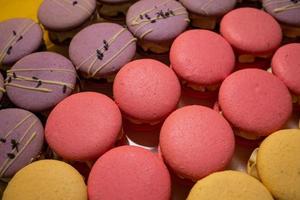 beaucoup savoureux macarons comme Contexte photo